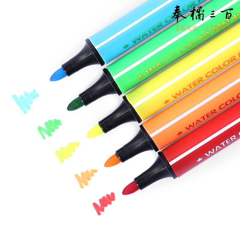 得力（deli）70656可水洗水彩笔 144盒/箱 学生儿童画画绘画涂色颜色文具玩具美术用品画材粗三角杆12色/盒