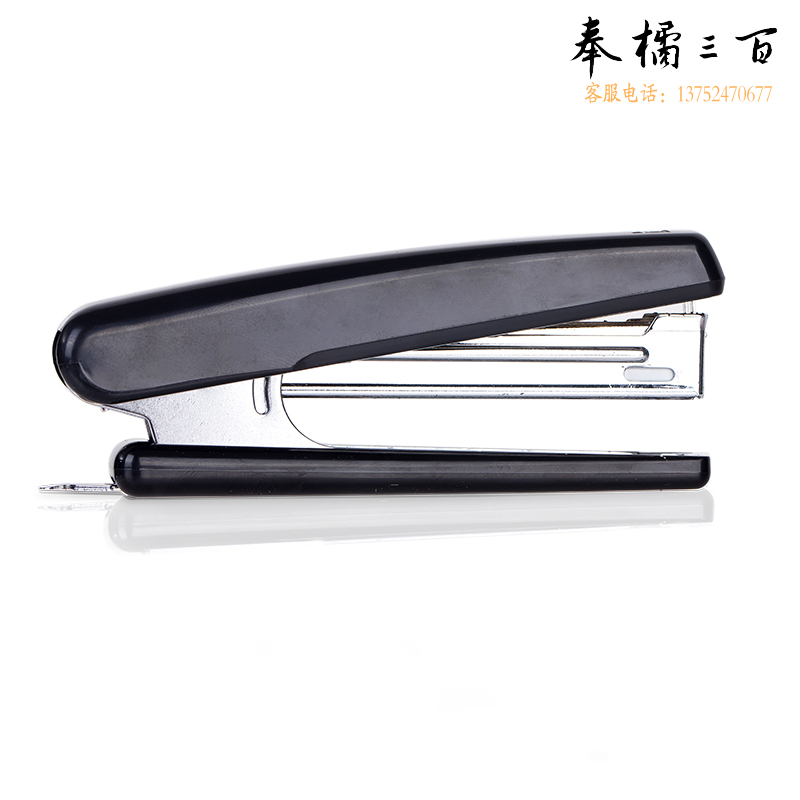 得力(deli)12页经典耐用订书机/订书器 192台/件 尾部自带起钉器(适用10#钉)黑色0221