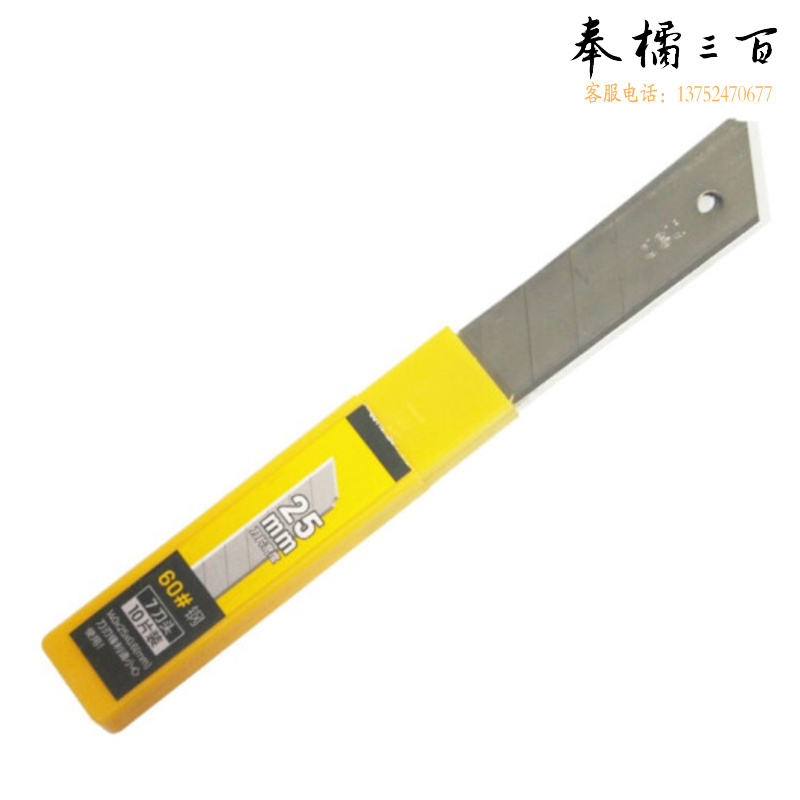 得力（deli）美工刀刀片(银色)(10片/盒) 25mm DL-DP05 得力工具