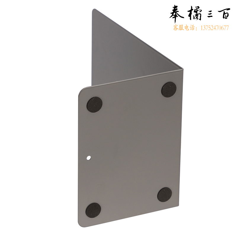 得力(deli)18cm高简约书立架 18副/盒 书籍挡靠夹2片/付深灰78650