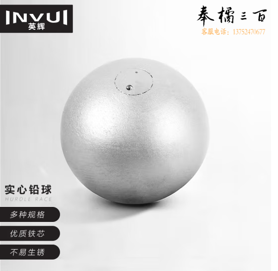 英辉INVUI 铅球标准足重实心比赛铅球用品 学校中考练习铅球 5kg