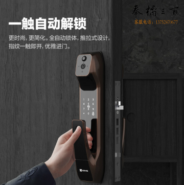 萤石智能锁视频锁 DL30VS 全自动智能锁猫眼视频锁 指纹锁密码锁防盗门锁 带屏电子锁智能门锁