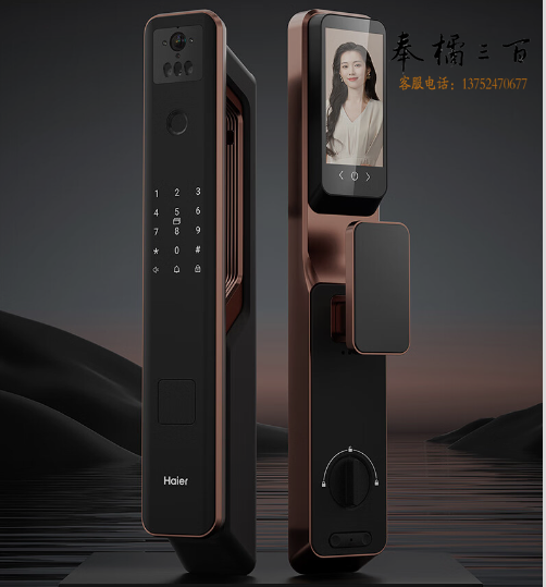 海尔(Haier)密码锁智能门锁指纹锁家用全自动解锁人脸识别带摄像头猫眼电子锁HFA-20SV-U1（Pro）