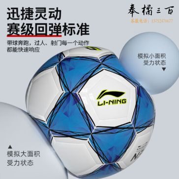 李宁（LI-NING）足球5号成人儿童中考标准世界杯专业比赛训练青少年小学生五号球