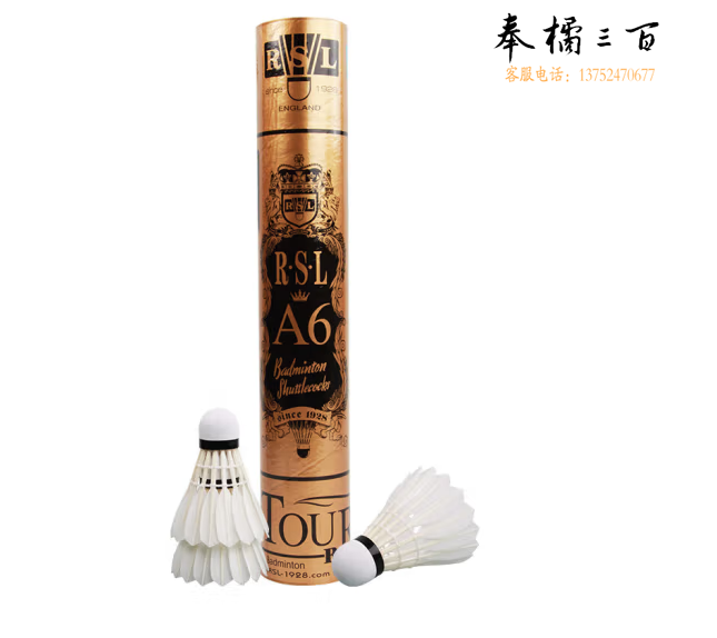 亚狮龙（RSL）羽毛球训练比赛稳定耐打RSL-A6球76速12只/桶