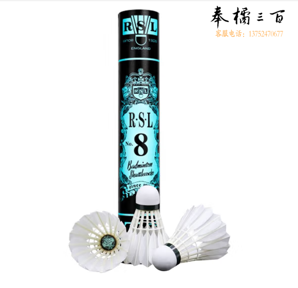 亚狮龙（RSL）羽毛球No.8号鸭毛稳定耐打训练比赛羽球12个装77速