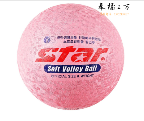 世达（star）CB814-13 儿童训练气排球 中学生排球 粉色气排球 4号球