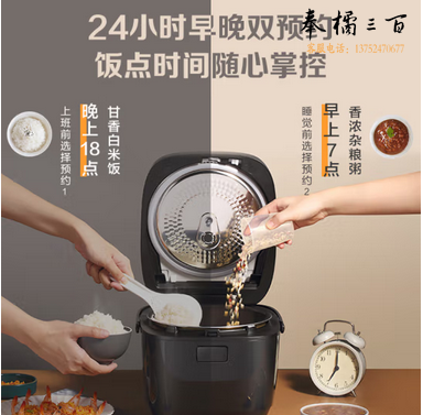  松下（Panasonic）寓颜系列 4L大容量电饭煲 IH家用电饭锅 备长炭铜釜 24H智能双预约 SR-L15H8