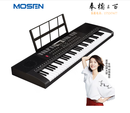 莫森（MOSEN）BD-665电子琴 61键双供电式 初学儿童教学多功能入门琴 单机款 