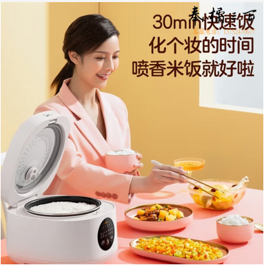 美的（Midea） 电饭煲 电饭锅家用3L智能预约简约饭煲柴火饭多功能不粘内胆2-6人小型迷你煮饭锅 行业TOP 性价比之选 