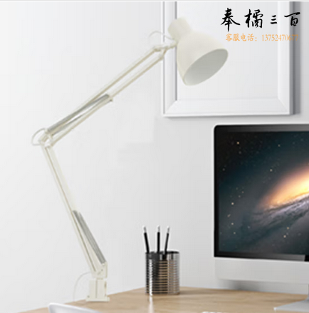  好视力 台灯led夹子灯学生宿舍学习书桌床头灯卧室长臂 TG801-S-WH 
