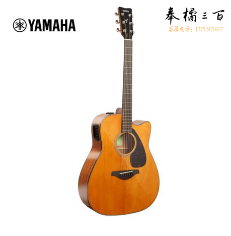  雅马哈（YAMAHA）全新升级款FGX800CVN北美型号单板电箱民谣吉他 复古色面单41英寸 