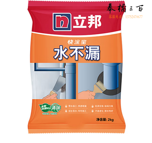 立邦 水不漏堵漏涂料 快干水泥堵漏灵 卫生间堵漏宝 速凝型胶泥 2kg 