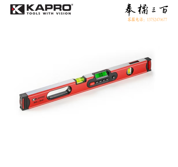 kapro 数显水平尺铝合金高精度水平仪带磁电子水平仪2水泡带防水包无激光点 985D-60cm