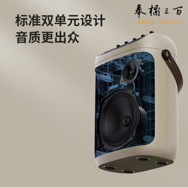 漫步者（EDIFIER） PK305 旅行版便携式户外移动音箱配话筒 K歌专用蓝牙音响 户外露营野营音响 