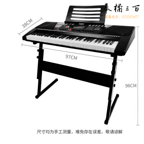 莫森（MOSEN）XTS-988电子琴 61键亮灯跟弹式 至尊儿童教学多功能演奏琴 Z架型 