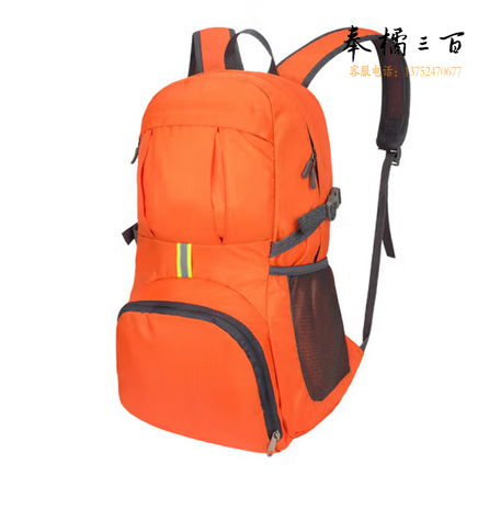 TFO 折叠背包 轻便收纳包休闲双肩包9202306 桔色 30*16*45CM 