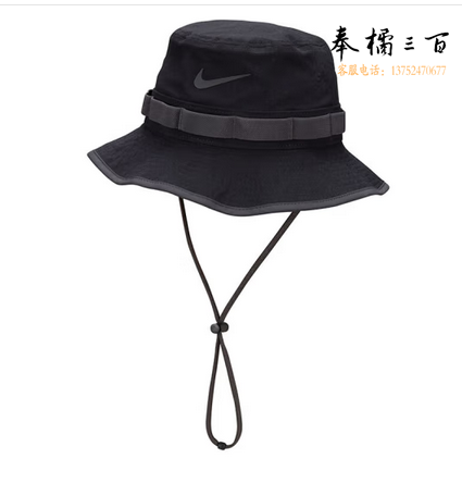 耐克NIKE秋运动配饰男女渔夫帽DF APEX BUCKET SB P帽子FB5621-010黑L 